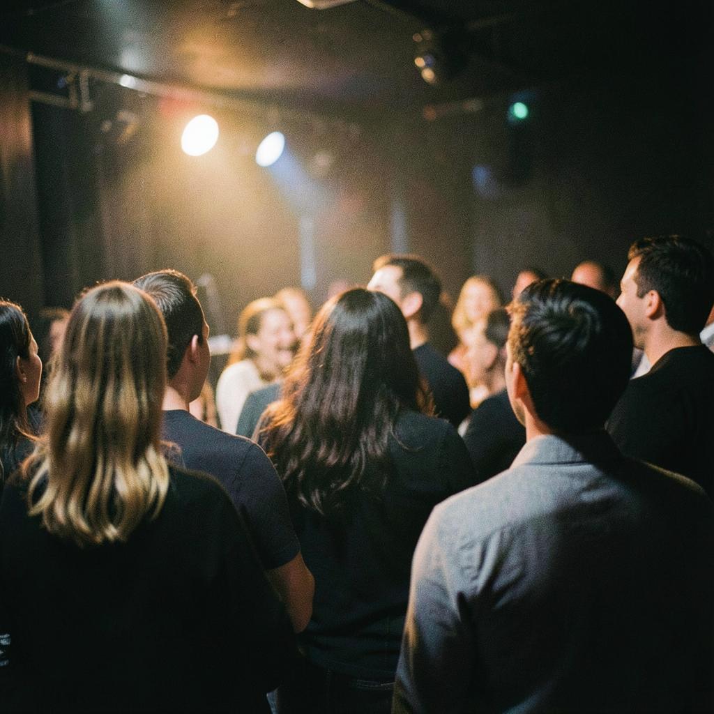 Publikum in einem kleinen Comedy-Club